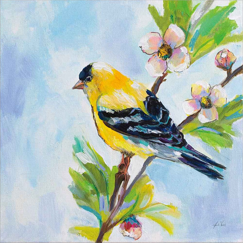 «Golden Finch» par Jeanette Vertentes, art mural encadré