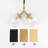 2-Light Black & Gold Globe Haning Pendant Lamp with Seeded Glass Shade