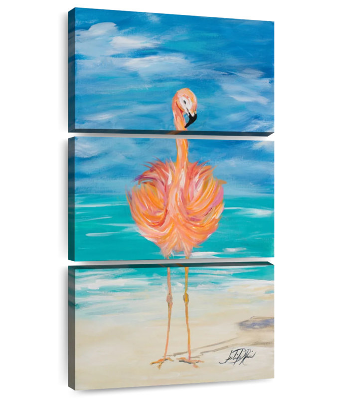 Beach Flamingo I, H 27 po x l 12 po