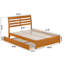 Lit plateforme en bois massif Lamareon avec pied de lit et lit gigogne-1852938155-1852938154