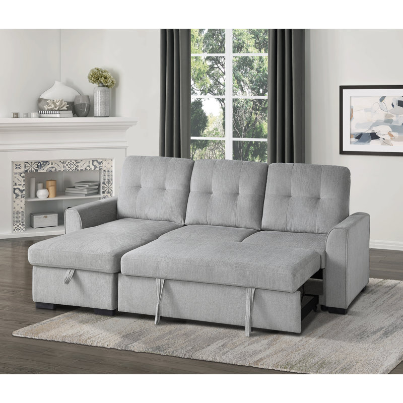 Canapé et chaise modulaire réversible de 91,5 po de largeur, Polyester gris