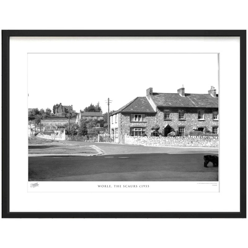 Worle, The Scaurs C1955 - Single Picture Frame Print, 28cm H X 36cm W x 2cm D
