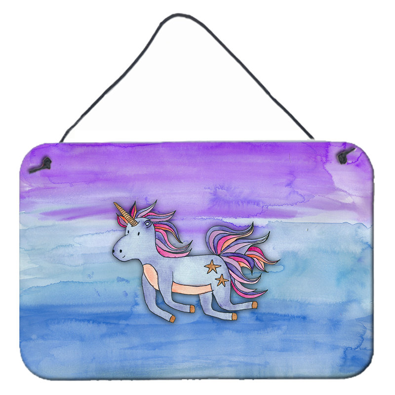 Décoration murale aquarelle de licorne