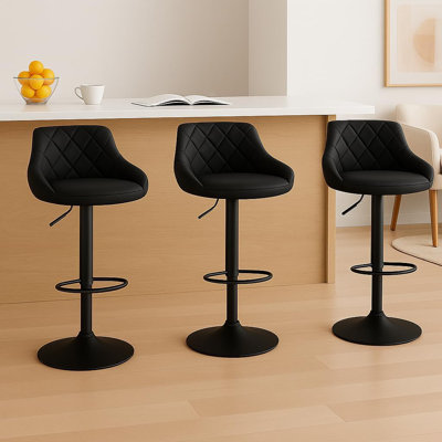 Swivel Adjustable Height Counter Stool with Metal Frame