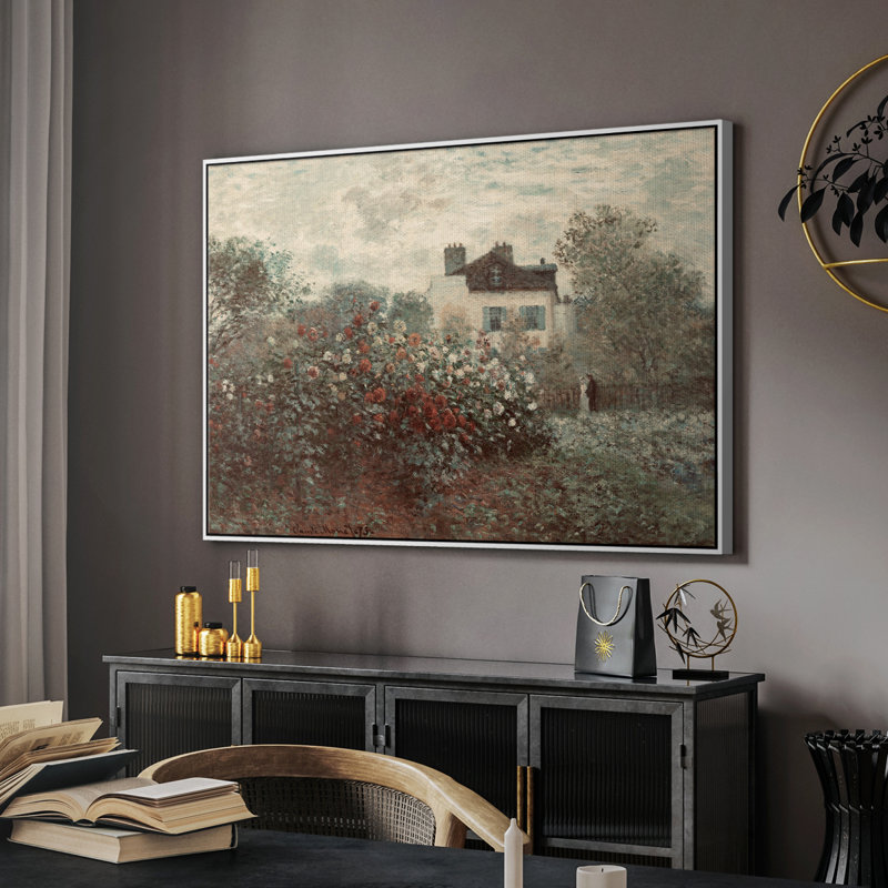 Paysage rétro - DCCCLxxx, H 17 po x l 25 po, Toile encadrée flottée blanche