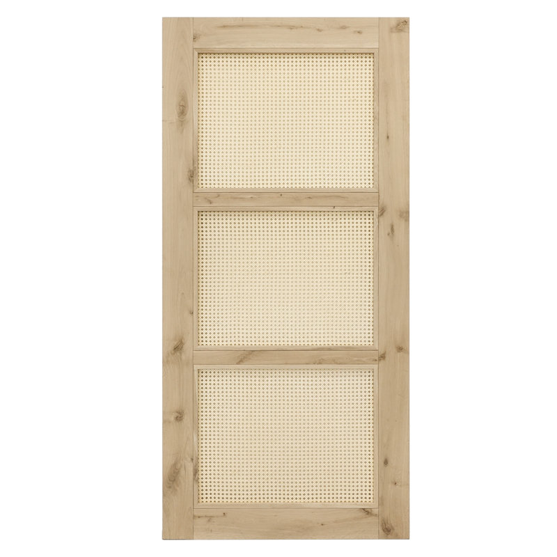 Aloizas Oak with Rattan Barn Door, Natural