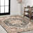 Chapell Chenille Mid-Century Medallion Machine-Washable Black/Terra Rug-262722876