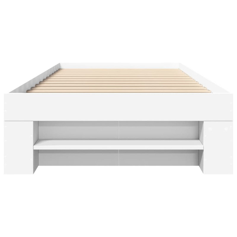 Abhijith Storage Bed, White, European Single (90 x 200cm)