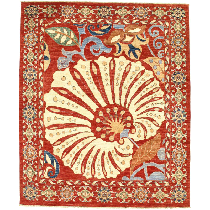 One-of-a-Kind 6'11" x 8'2" Hand Knotted Area Rug