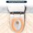 Heated Seat Smart Toilet, One Piece Toilet With Auto Flush, , Foot Sensor Blue Night , Knob Operated, Power Outage Flushing, Soft Close Cover, White Bathroom Collection Seat, One Flush Function,