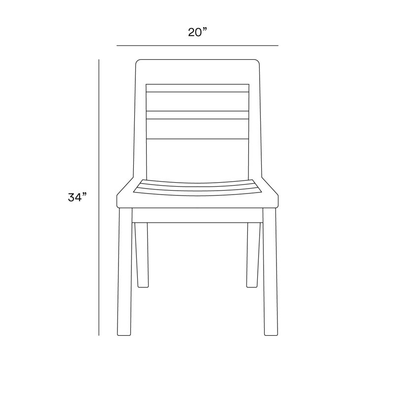 Casares Outdoor Teak Dining Side Chair