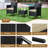  3-Piece Rattan Furniture Set with Tempered-glass Top Table and 2 Cushioned Chairs-667647947-667647944