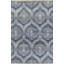 Hand-Knotted High-Quality Blue and Silver Area Rug