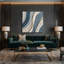 Art mural sur toile gris ardoise DiagonalStripes