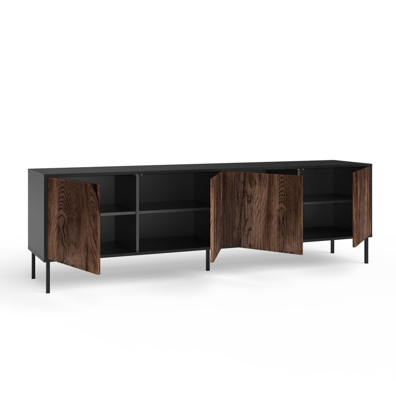 Bokamp 604.52cm Sideboard, Black/Dark Brown
