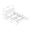 Lit rembourré pour adolescent, lit simple: aspect cuir brun et structure en bois avec pieds d'écurie captivants