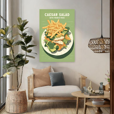 «Caesar Salad with Fries», art mural rétro