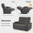 Power Recliner Loveseat Sofa With Adjustable Headrest, Home Theater Seating-470728910
