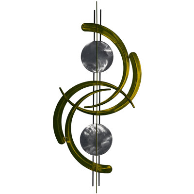 Meyerdirk Art Industrial Celestial Steel Wall Art Sculpture - Candy Yellow