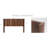 Queen Size Headboard Of Walnut, Modern With Wall - Mounted Fluted Panel And 3D Panel, Elegant Real Wood Appearance, Easy Setup Wingback Style Details, Realistic Surface, Quick To Assemble-736425617