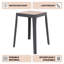 Tabouret carré en plastique empilable Dantoni-1144484268
