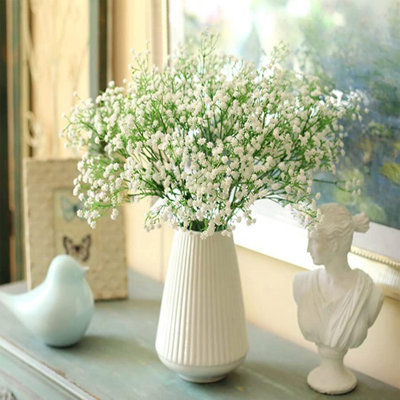 36 bouquets artificiels de fleurs de gypophila artificielles pour bébé 36 po