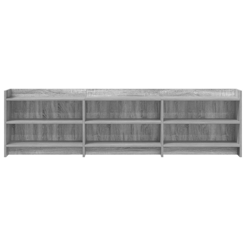 Unfinished TV Stand for TVs up to 75" with Fireplace Included, Grey Sonoma