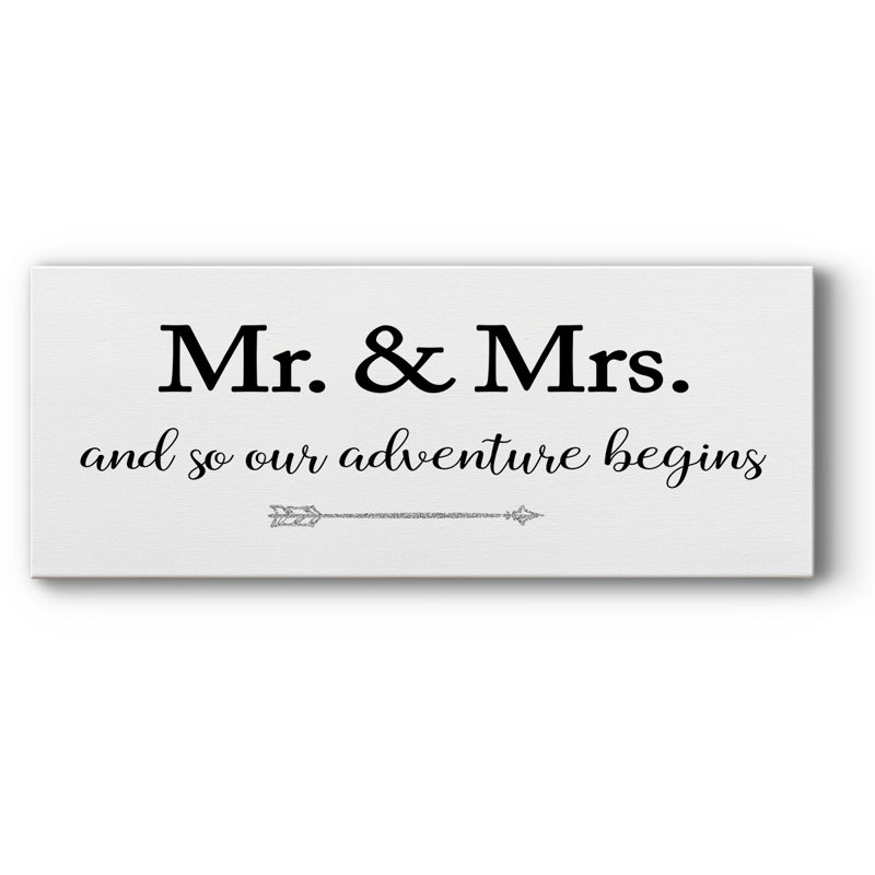 «Mr. et Mme» sur toile, H 20 po x l 50 po x P 1,5 po