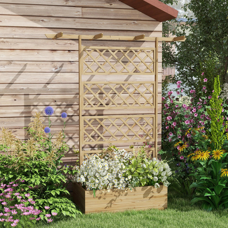 Bruist Wood Planter Box, Natural