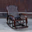Chaise berçante décontractée en rotin d'agate naturelle