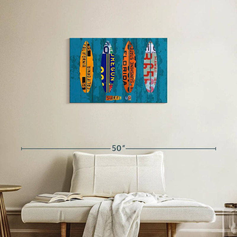 Senne Surf License Plates, 20" H x 30" W