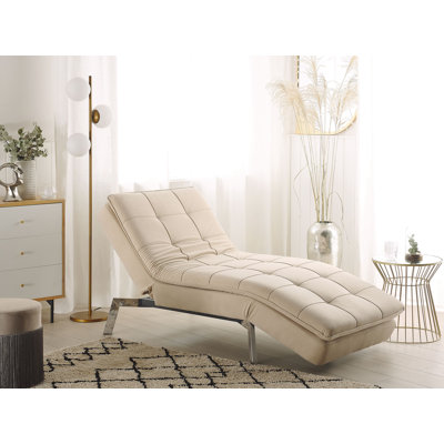 Eirenne Velvet Chaise Lounge