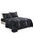 Marina Decoration Home Decor Bedding Bedroom Bedsheet Soft Silky Deep Pocket Rayon from Bamboo All Season 6 Pieces Printed Sheet Set with 4 Pillowcases, Modern Black Marble Pattern Queen Size-623225334