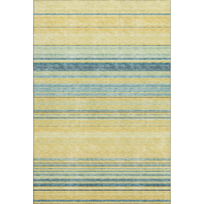 Premium Machine Washable Prisco Yellow Rug