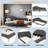 Jivko Upholstered Daybed with Headboard and Armrest-2126597119-2126597116