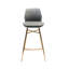 Upholstered Counter Stool with Metal Frame-1651201771