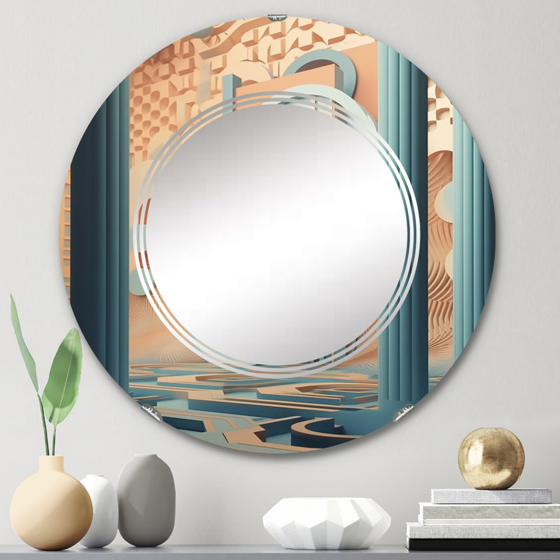 Goslee - Miroir mural moderne rond, 24 po x 24 po