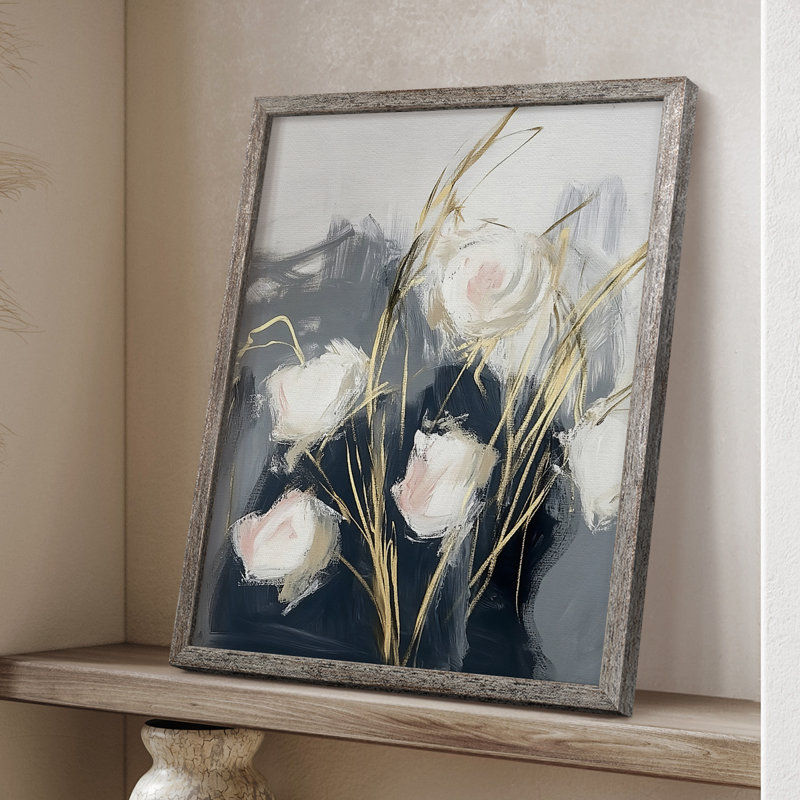 Reproduction encadrée FLORAL Series DCLXVIII - bois massif, H 30 po x l 24 po