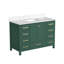 Meuble-lavabo autoportant de 122 cm (48 po) avec lavabo et armoire en bois massif vert