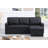 Upholstered Pull out Sectional Sofa with Chaise