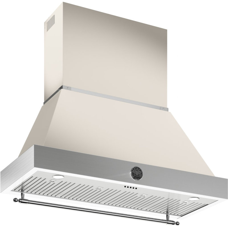 Bertazzoni 600 CFM Ducted (Vented) Wall Range Hood with Baffle Filter, Ivory
