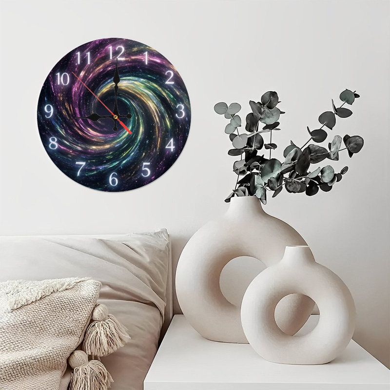 Horloge galaxie avec chiffres