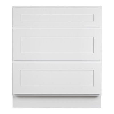 Koville DB30 White Shaker Drawer Base Cabinet With Plywood Box