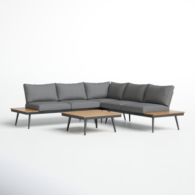 Phantom 4 Piece Sectional Seating Group with Cushions by AllModern