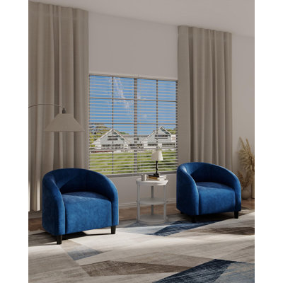 Comfortable Accent Club Chair Set Ergonomically upholstered with armrests and a stable round back Perfect for living room bedroom lounge waiting room or reading corner
