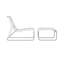 Reclining Metal Outdoor Armless Lounge Chair-1743878606