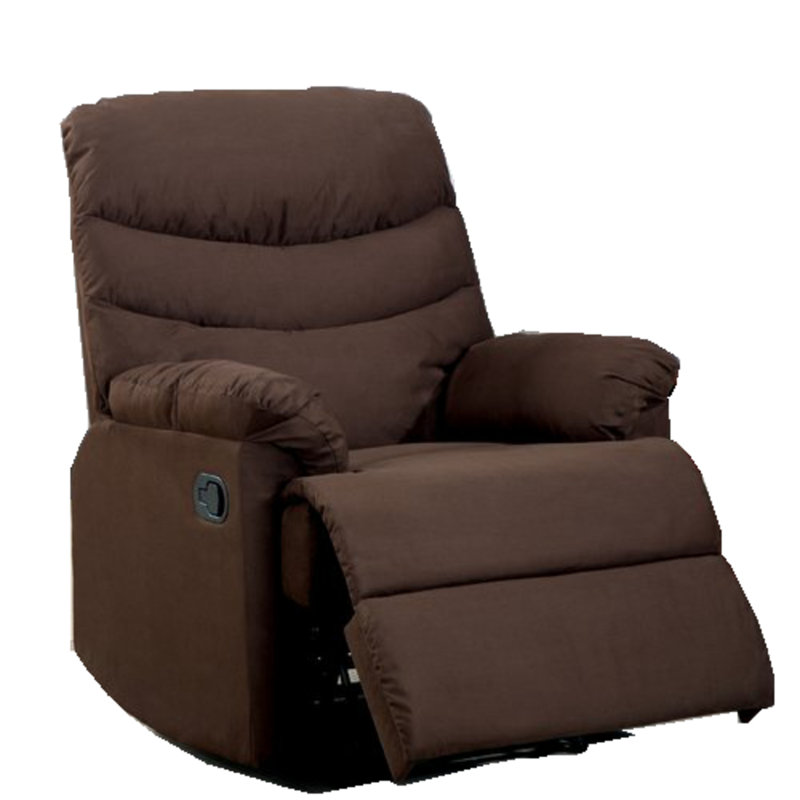 Pasadena Upholstered Recliner, Brown Microfiber/Microsuede