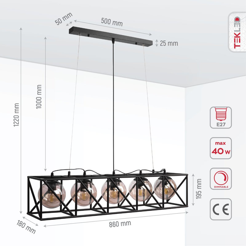 Arnaz 5 - Light Chandelier
