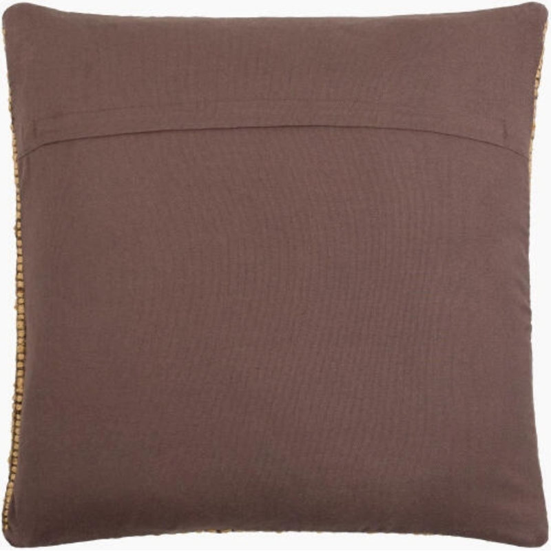 Twareg Geometric Jute / Sisal Reversible Throw Pillow, Down Blend, 22"H x 22"W