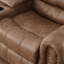 Causeuse inclinable manuelle en similicuir de 76 po de large avec console centrale Margena